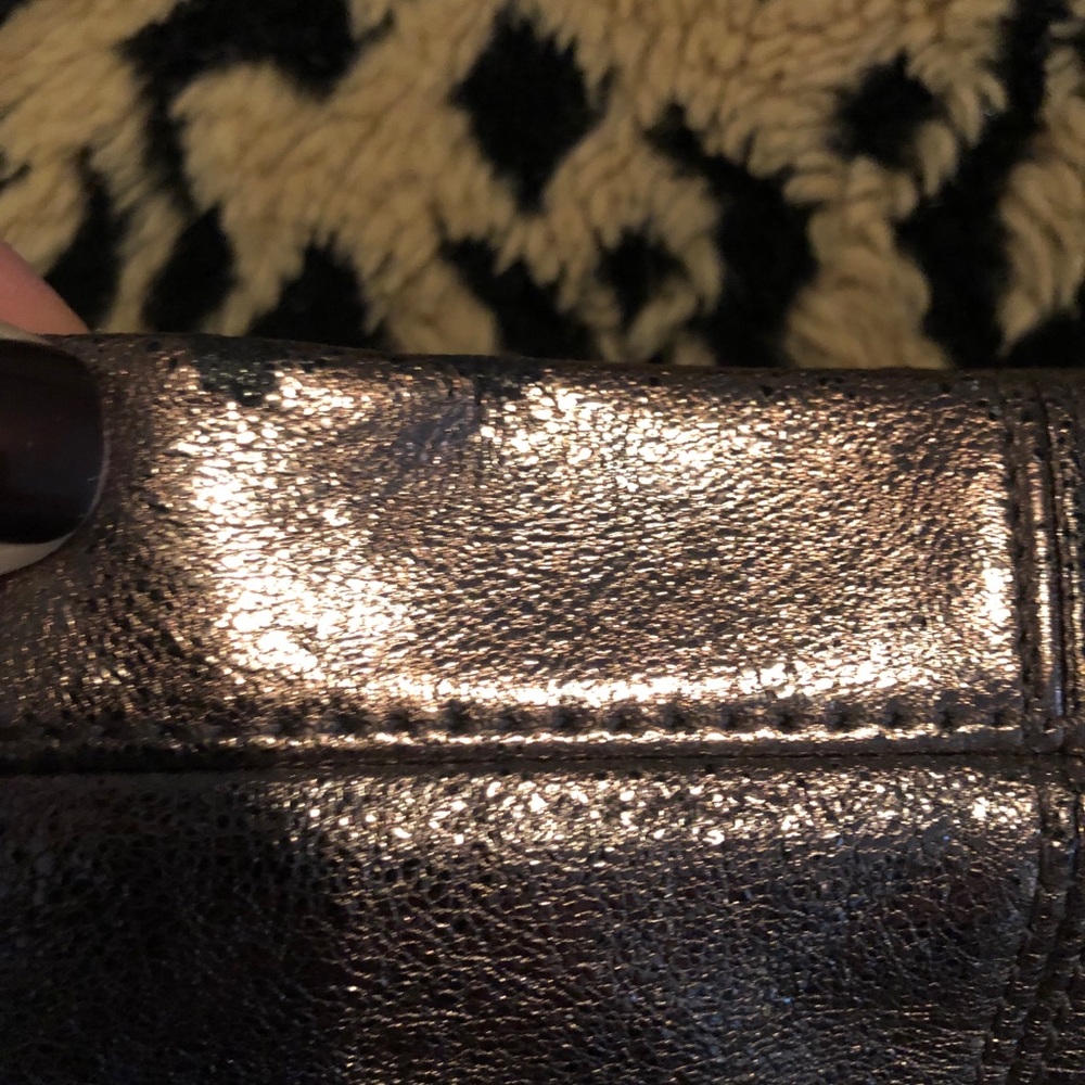 Metallic Gray Coach Handbag! - Picture 5 of 11